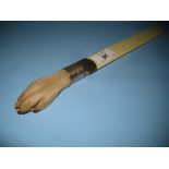 Late 19th or early 20th Century otter's foot paper knife