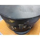 20th Century hat box containing a quantity of various kid leather evening gloves, an evening bag,