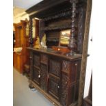 19th Century Continental carved oak buffet,