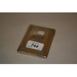 London silver visiting card case inset with initials L.G.C.