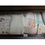 Small quantity of damask table cloths and other table linen etc