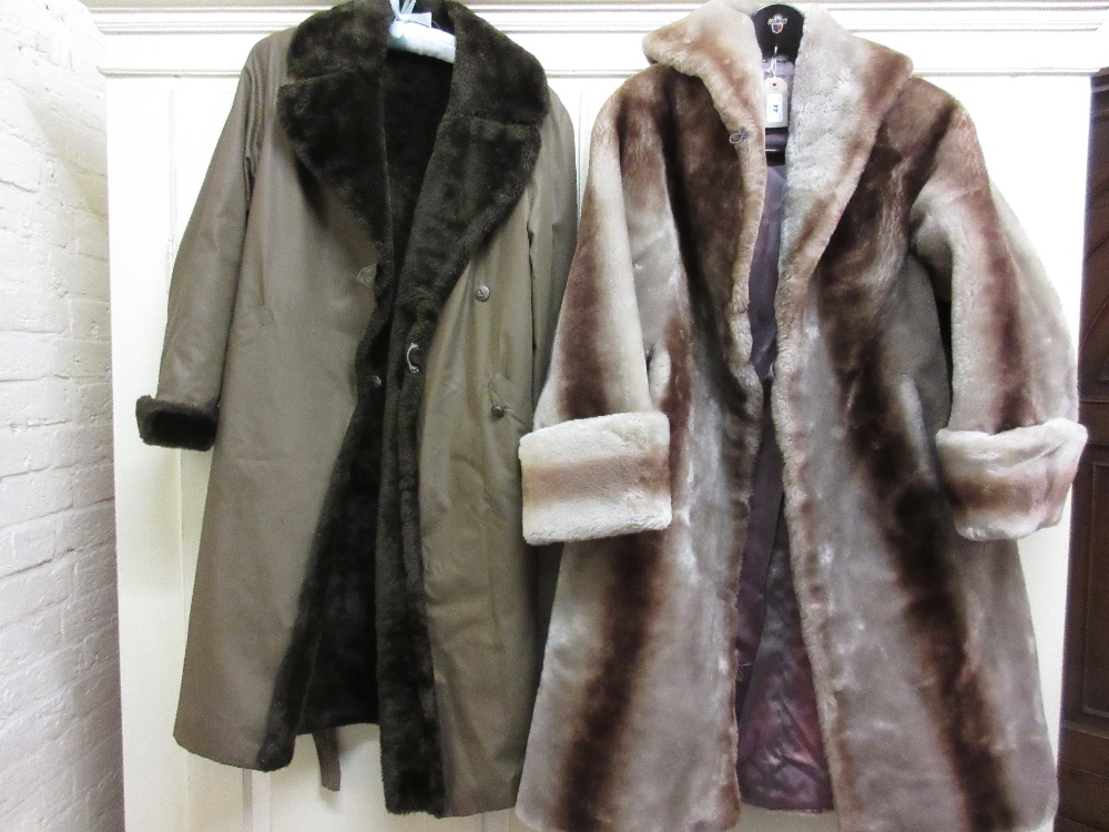 Ladies three quarter length fur coat,