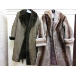 Ladies three quarter length fur coat,