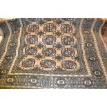 Small Pakistan rug of Bokhara design with grey ground