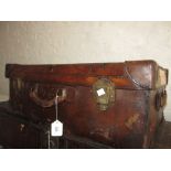 19th Century leather suitcase (for restoration)