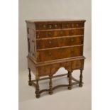 William and Mary walnut chest,