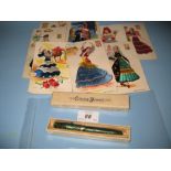 Small collection of mid 20th Century Spanish silk embroidered postcards together with a Conway