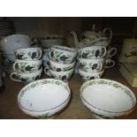 Foley Bone China tea service decorated with ivy leaves and an Aynsley part dinner service decorated