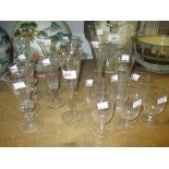 Quantity of 19th and early 20th Century ale flutes,