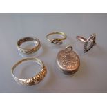 Three gold ring s(a/f),