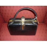 Vintage leather designer handbag by Furnande Desgranges,