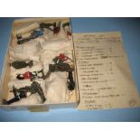 Box containing a small quantity of various Britains lead soldiers