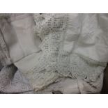 Small quantity of miscellaneous lace and crochet etc