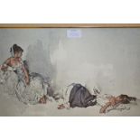 Sir William Russell  Flint, two prints, ' Gleams and Shadows ' and ' Jessie and Femina ',