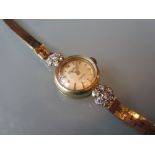 Ladies 9ct gold wristwatch,