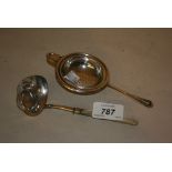 800 mark and mother of pearl ladle,