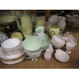 Foley breakfast set decorated in pink and gilt,