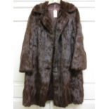 Ladies early 20th Century three quarter length fur coat