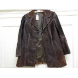 Leather and goat skin ladies jacket