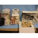 Boxed Steiff figure of a cat with certificate,