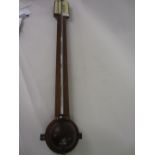 19th Century mahogany mercury stick barometer,