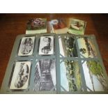 Early 20th Century album of various postcards together with a quantity of Bamforth World War I