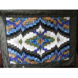 Patchwork wall hanging, silk work picture of a dog,