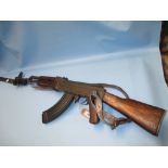 Russian AK47 assault rifle with bayonet,