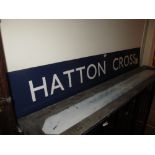 Underground station sign for Hatton Cross
