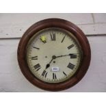 19th Century circular mahogany dial clock,