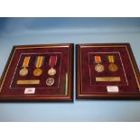 Framed medal group awarded to Gunner Williams R.A., No.