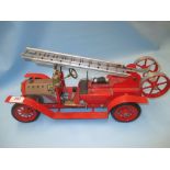 Large Mamod live steam model of a fire engine with ladder (unboxed),