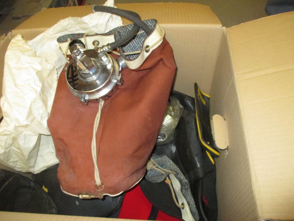 Quantity of various 1960's diving equipment including a Siebe Gorman valve