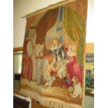 Victorian style woolwork and petit point wall hanging,