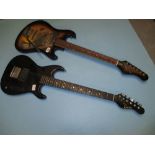 Audition six string electric guitar with single pick-up and an Encore electric guitar with single
