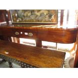 19th Century yew wood and crossbanded rectangular rent table,