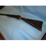 Early 19th Century percussion cap musket with mahogany stock and engraved lock plate,