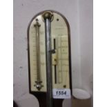 19th Century mahogany mercury stick barometer,