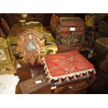 Mid 20th Century German cuckoo clock, Japanese lacquer table cabinet,