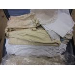 Suitcase containing a quantity of various 19th and early 20th Century Christening gowns,