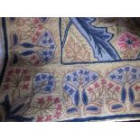20th Century Aubusson style floral woolwork wall hanging