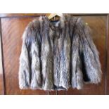 Ladies silver fox fur jacket