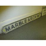 Reproduction wooden Marble Arch sign