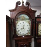 19th Century mahogany longcase clock,