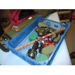 Quantity of various fishing rods, stands,