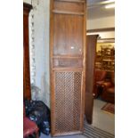 19th Century Chinese elm door with carved and lattice work decoration