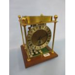 Thwaites and Reed, gilt brass and mahogany rolling ball Congreve type clock,