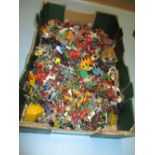 Large collection of various plastic toy figures and soldiers