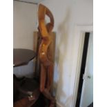 Large 20th Century carved wooden figural sculpture