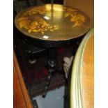 Unusual 19th Century mauchline ware circular tripod table,